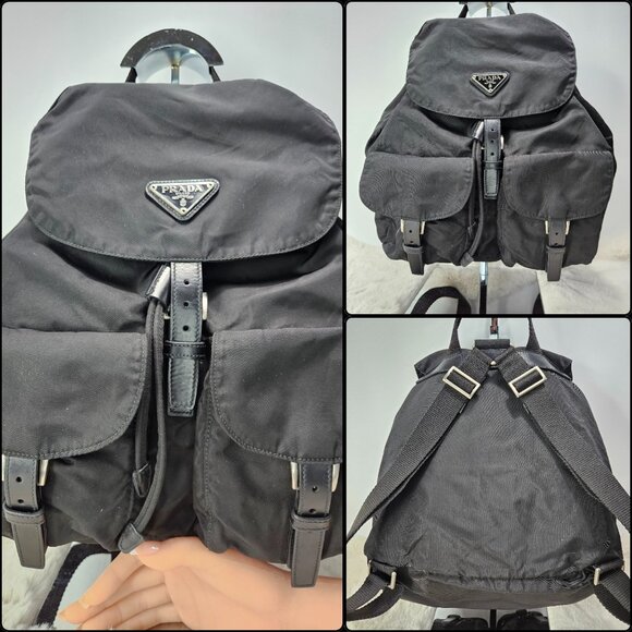 Prada  Black Tessuto Nylon Backpack - Picture 3 of 16
